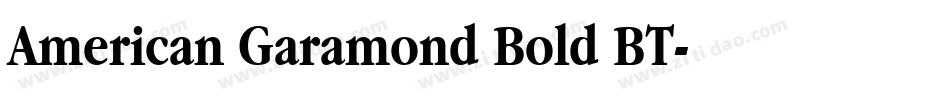 American Garamond Bold BT字体转换